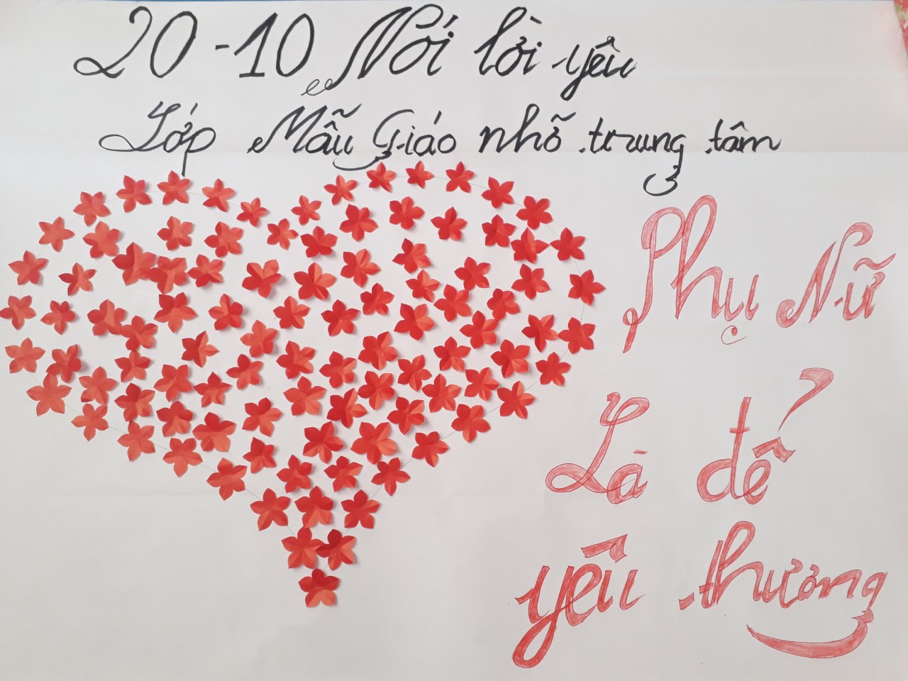 TÌNH YÊU TỪ TRÁI TIM CỦA CÁC BẠN NHỎ TRƯỜNG MN XÃ NÀ NHẠN NHÂN NGÀY 20-10