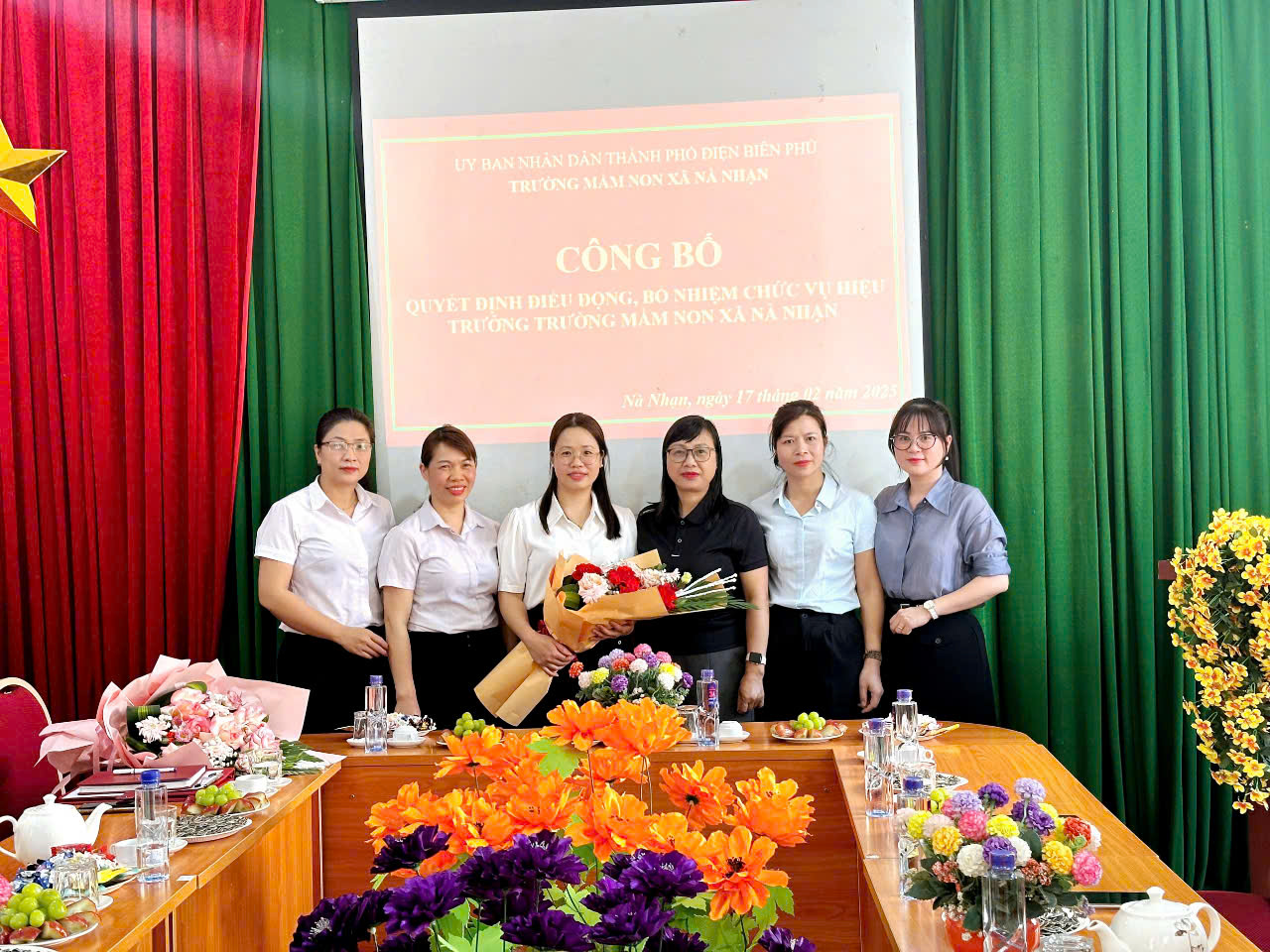 CÔNG BỐ QUYẾT ĐỊNH ĐIỀU ĐỘNG,  BỔ NHIỆM CHỨC VỤ  HIỆU TRƯỞNG TRƯỜNG MẦM NON XÃ NÀ NHẠN